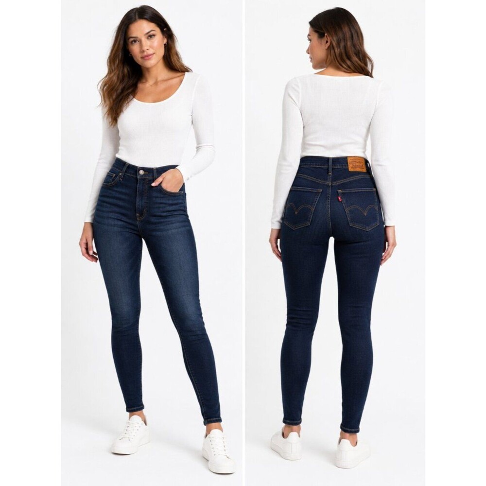 Levi's Premium Mile High Super Skinny Jeans Women Dark Wash Stretch Size 29